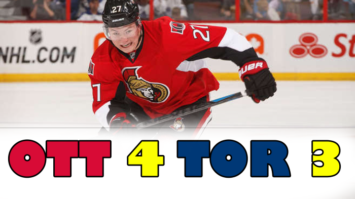 Sens make it two against the Leafs in pre-season play. 